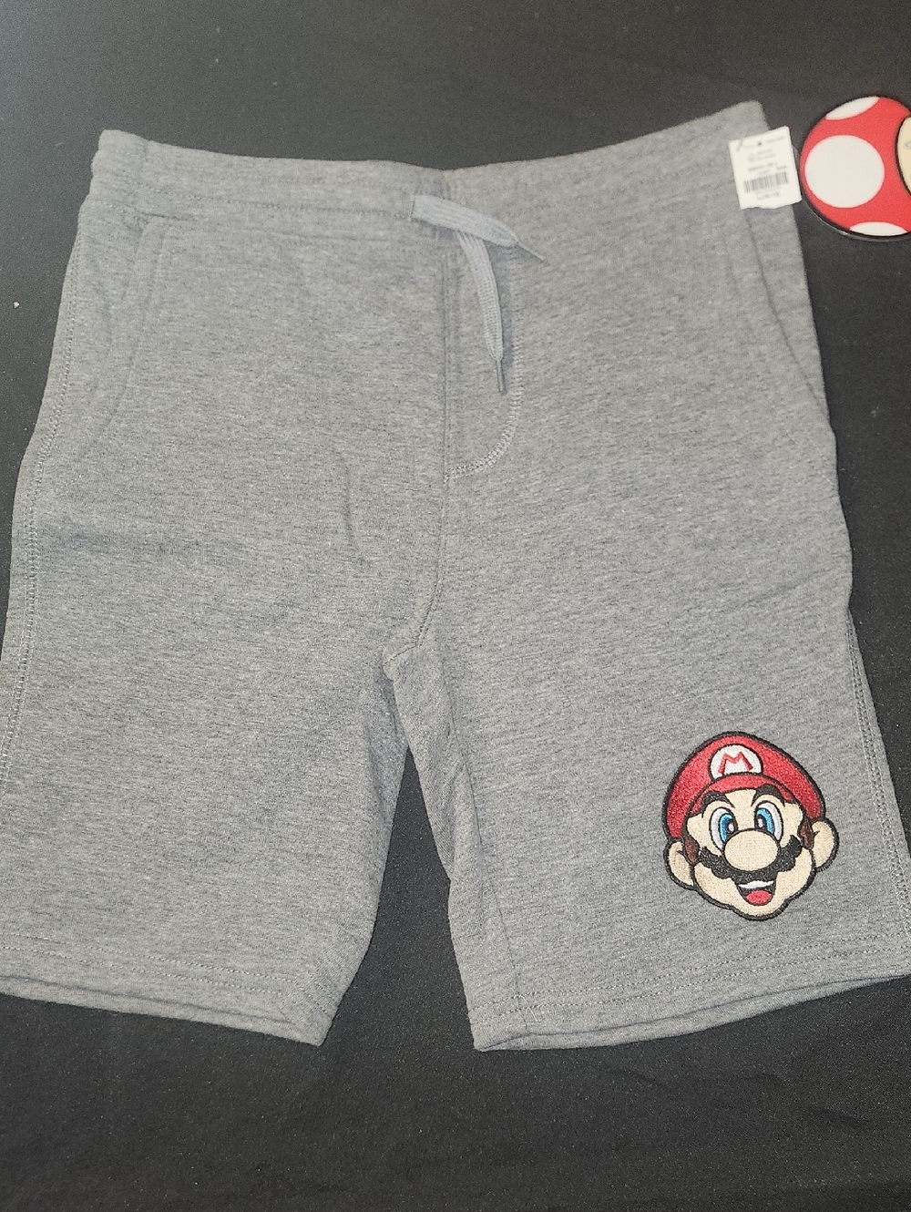 Old Navy Gray Kids Athletic Shorts with Mario Patch